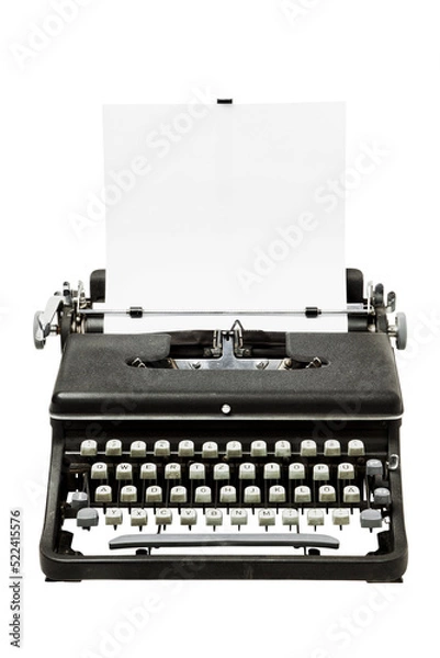 Fototapeta Vintage Typewriter isolated with transparent background