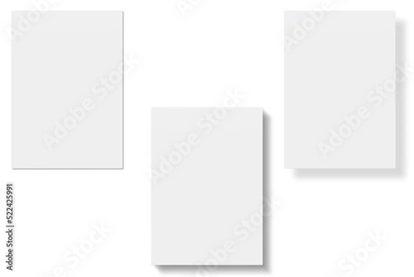 Obraz Blank paper illustration for mockup. Flyer or poster. 3D Rendering.