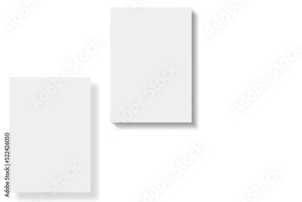 Obraz Blank paper illustration for mockup. Flyer or poster. 3D Rendering.