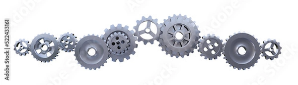 Obraz a 3d rendered image of machine gears