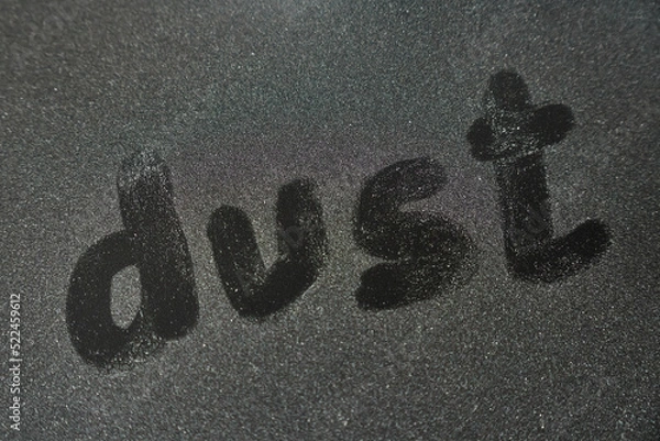 Obraz Dust, on dusty black surface