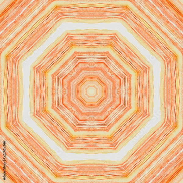 Obraz Abstract watercolor seamless pattern, cage, kaleidoscope