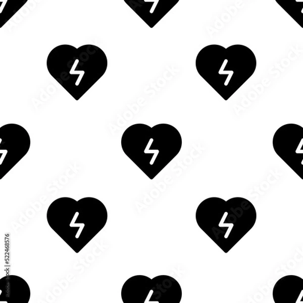 Obraz Single Defibrillator pattern. Defibrillator concept. filled trendy Vector seamless Pattern, background, wallpaper