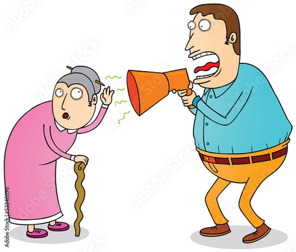 Fototapeta deaf grandma