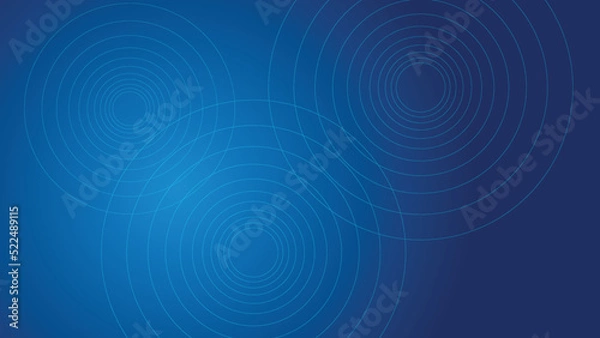 Fototapeta abstract blue background with circles
