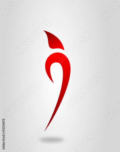 Obraz dark red jumper