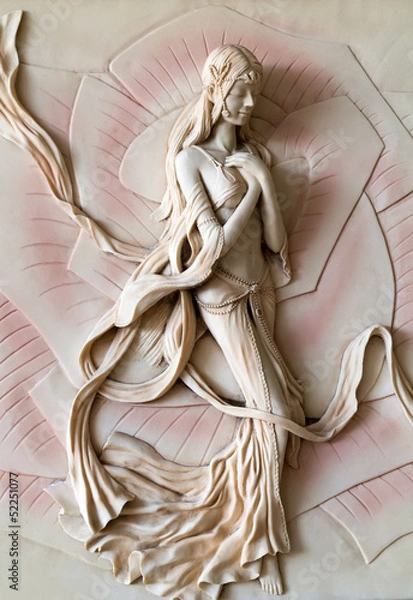 Obraz bas-relief in the form of a girl elf