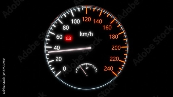 Obraz 3d rendering car alternator battery failure perspective view