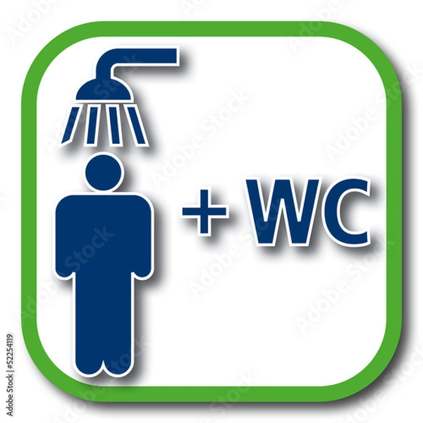 Obraz shower plus wc icon