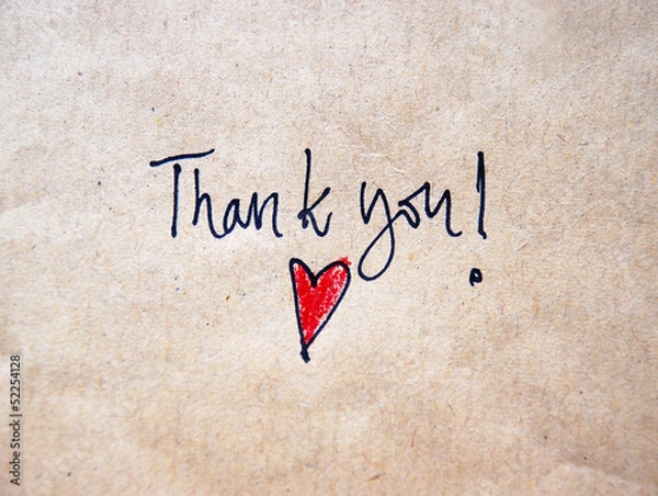 Obraz thank you message