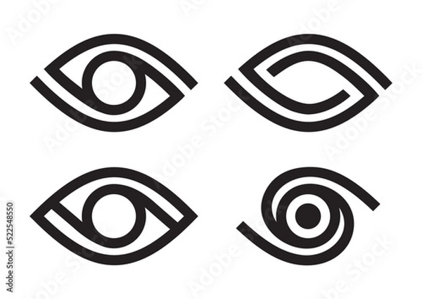 Obraz A set of emblems with an eye for your projects