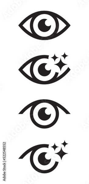 Fototapeta A set of emblems with an eye for your projects