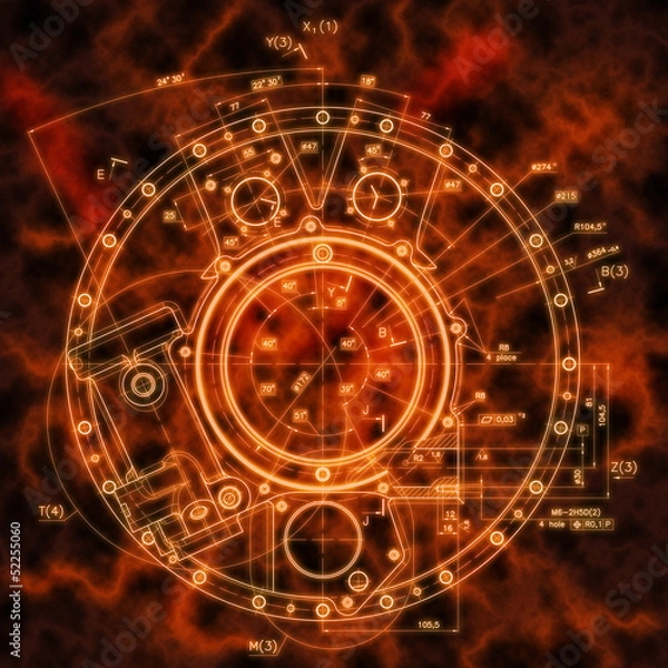 Obraz Example of  industry document blueprint