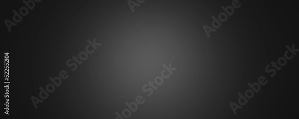 Obraz Black Background studio. Blank black and gray background. Studio backdrop wallpaper inside room. Abstract dark gray gradient spotlight floor texture background.