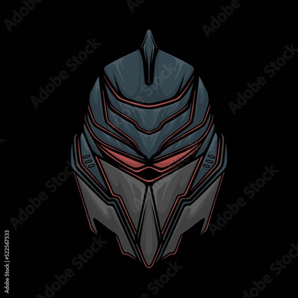 Obraz mecha head spartan vector