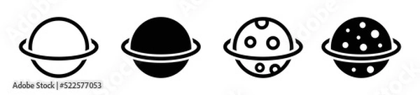 Fototapeta Planet Set Icon, vector illustration