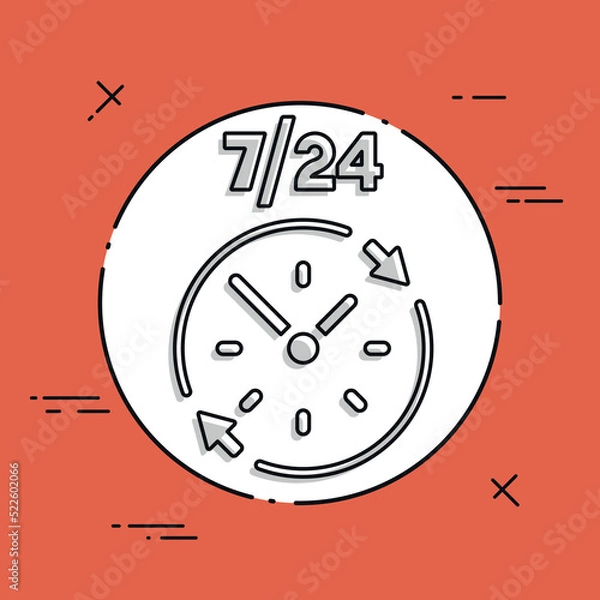 Obraz Steady available services  - Vector web icon