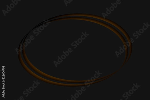 Obraz Gold ovals against black background