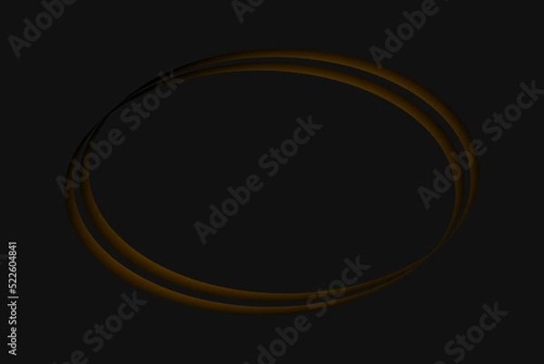 Obraz Gold ovals against black background