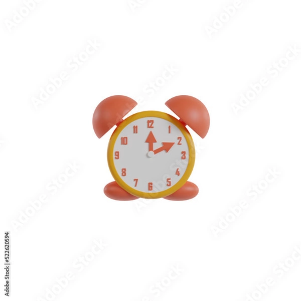 Obraz 3d alarm clock on white