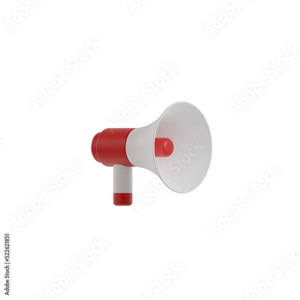 Obraz 3d megaphone isolated on white