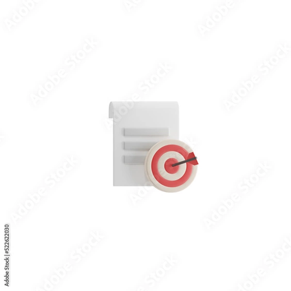Fototapeta 3d file with target icon