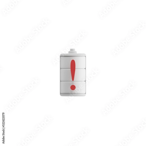 Obraz 3d battery isolated on white