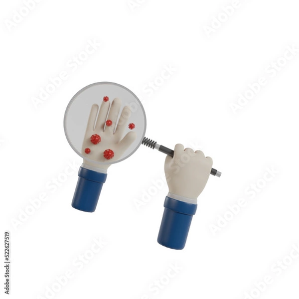 Obraz 3d virus prevention