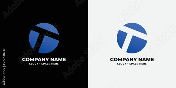 Obraz Letter T colorful gradient logo icon design template elements