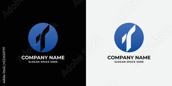 Obraz Letter T colorful gradient logo icon design template elements