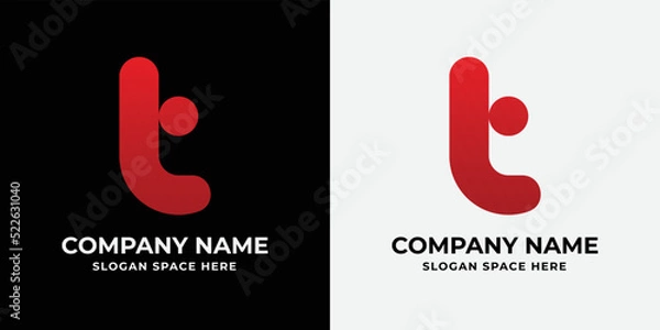 Obraz Letter T colorful gradient logo icon design template elements