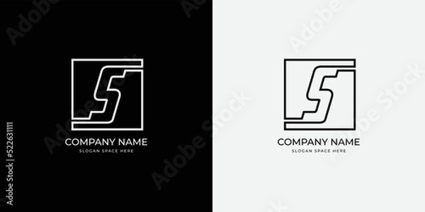 Obraz Initial letter ss, ss, s, an elegant  minimal monogram logo design vector template