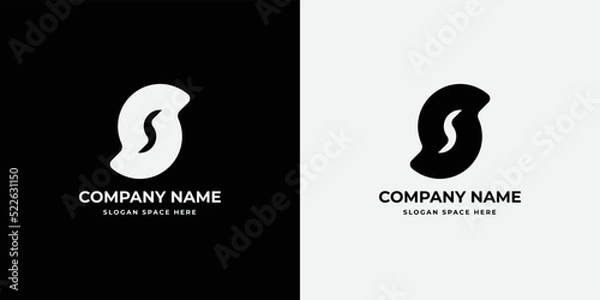 Obraz Initial letter ss, ss, s, an elegant  minimal monogram logo design vector template