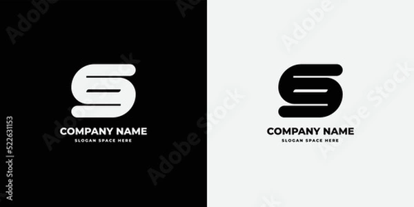Obraz Initial letter ss, ss, s, an elegant  minimal monogram logo design vector template