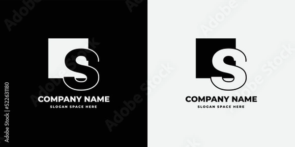 Obraz Initial letter ss, ss, s, an elegant  minimal monogram logo design vector template