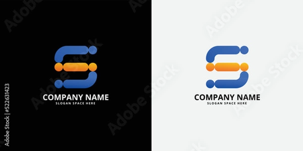 Obraz Letter S gradient Logo Design Icon Vector Symbol template