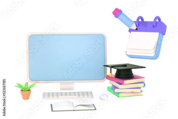 Fototapeta readiness to study computer educational information