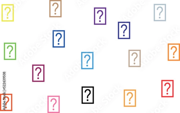 Fototapeta カラフルな沢山のクエスチョンマーク