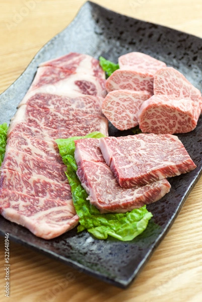 Fototapeta 牛肉の盛り合わせ