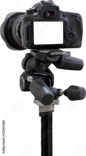 Obraz Video or professional digital dslr with blank lcd on tripod for camera recording
