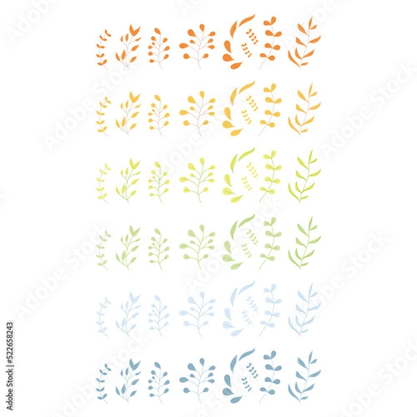 Fototapeta シンプルできれいな植物のベクターイラスト