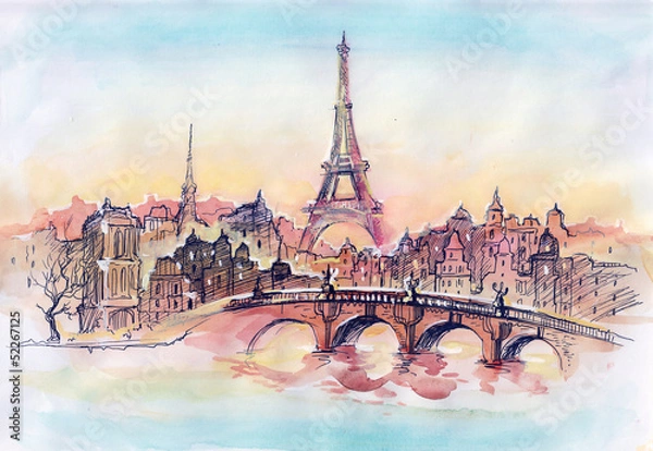 Obraz sunset in Paris