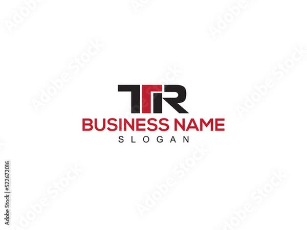Fototapeta Abstract TTR Logo Icon, Colorful TT t t r Logo Letter Vector Image Design With Three Letter Design For New Business