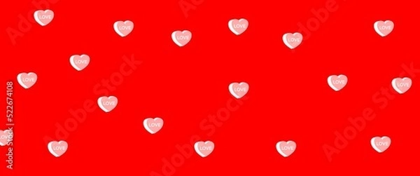 Obraz red hearts background