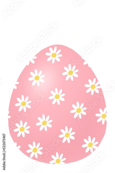 Obraz Blue floral easter egg.