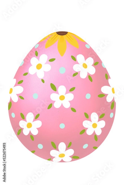 Obraz Blue floral easter eggs.