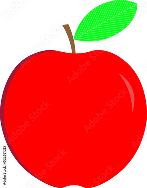 Obraz Red Apple Icon. Vector red apple that are split from the white background.