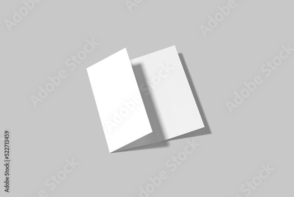 Obraz A4 Trifold Brochure Blank Mockup
