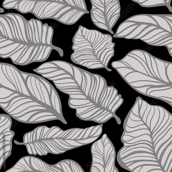 Fototapeta seamless pattern with leaves