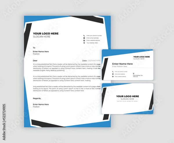 Obraz  Brand Identity Design For Your Company - Ready to Print Vector EPS file(letter head and business card)